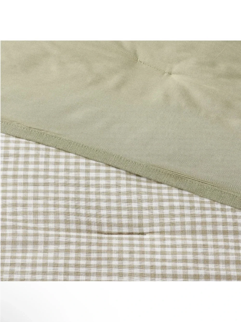 NWT King Mini Gingham Comforter and Sham Set Moss Green - Threshold